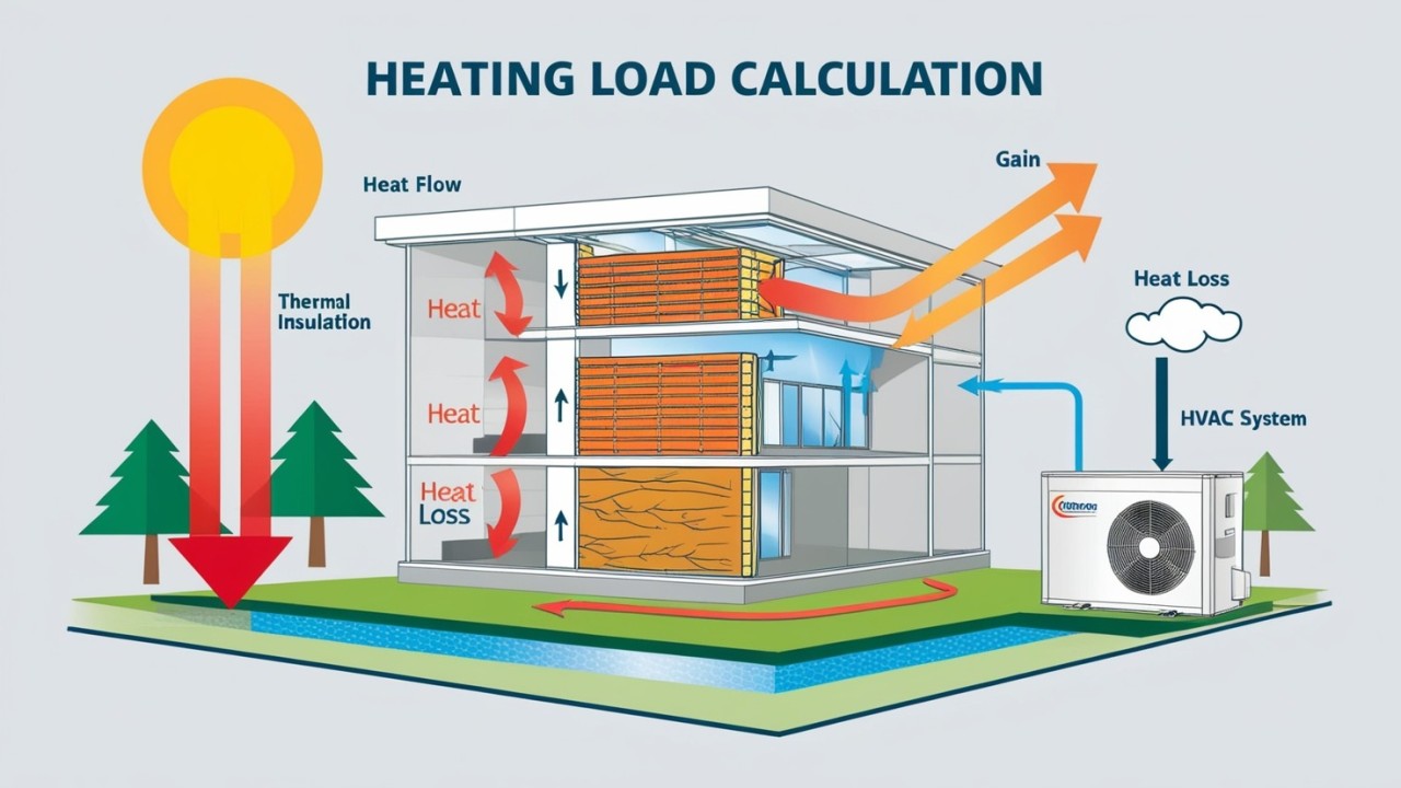 حساب الحمل الحراري خطوة بخطوة وفق ASHRAE Handbook